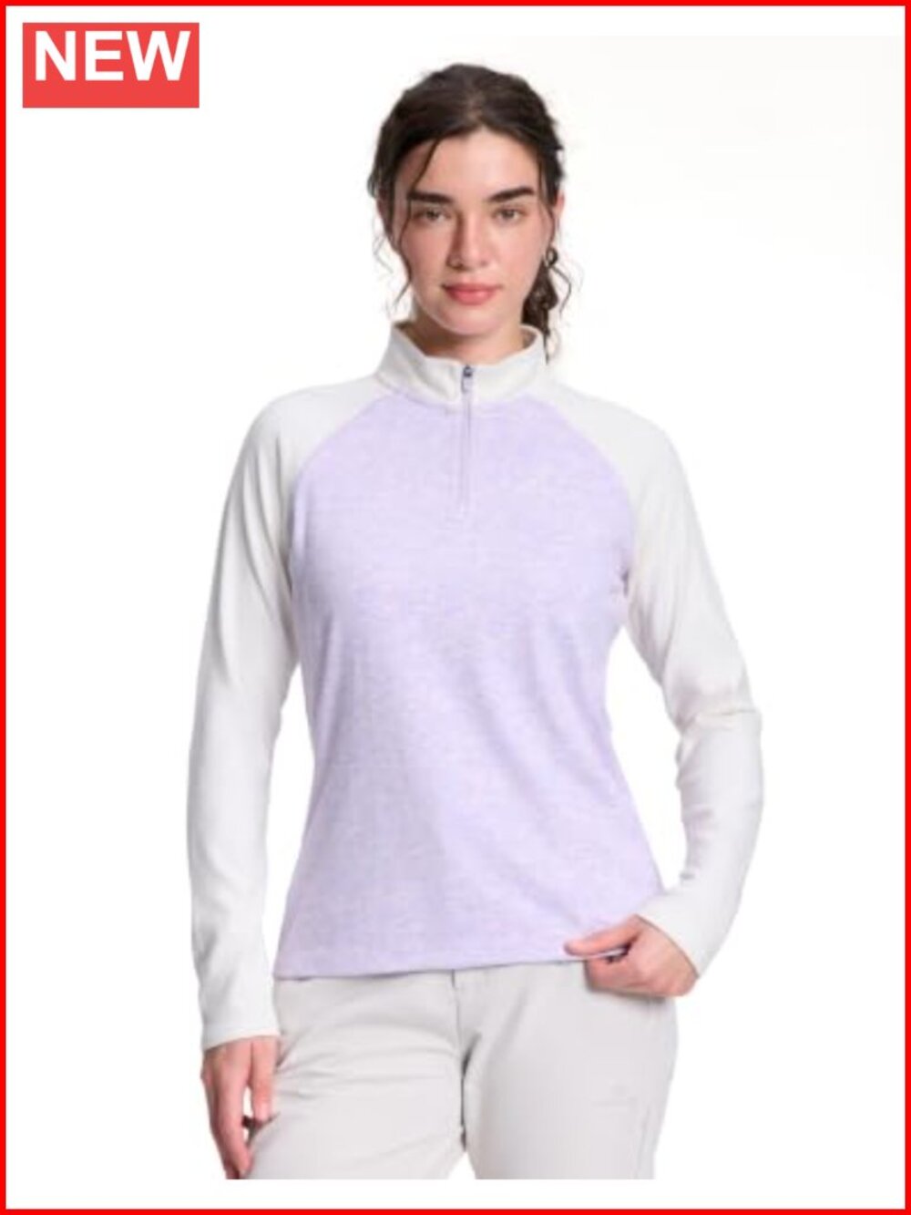 Microfleece Quarter Zip Pullover Thermal Workout Top
